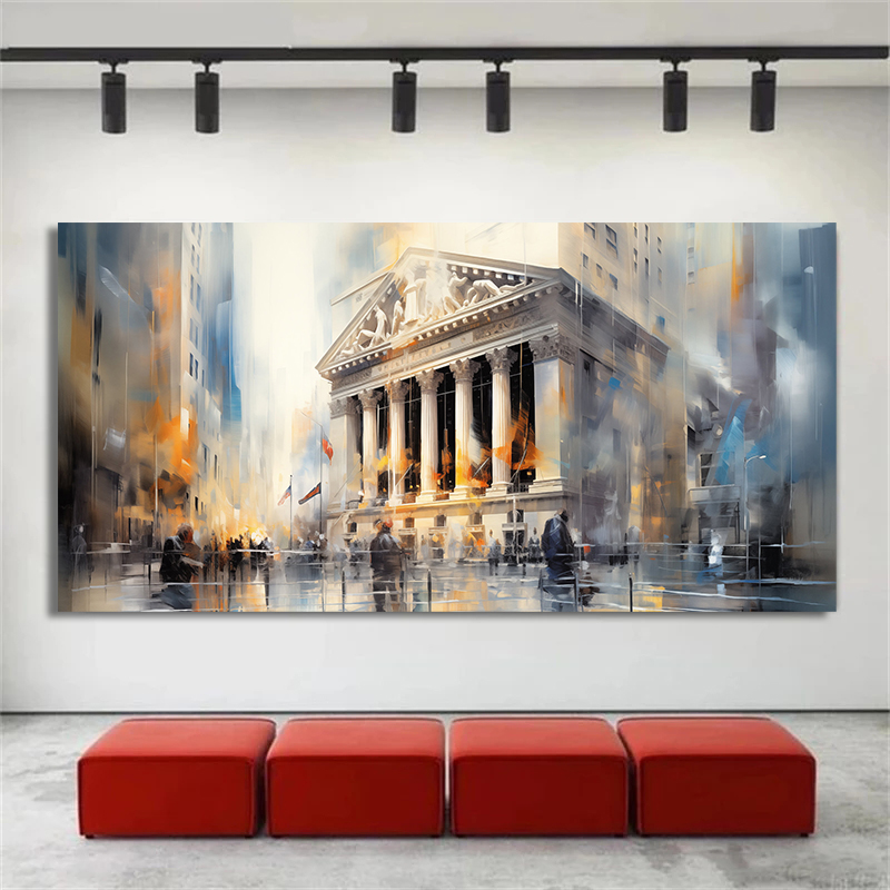 Photography New York - 뉴욕 증권거래소 추상 캔버스 그림 프린트,