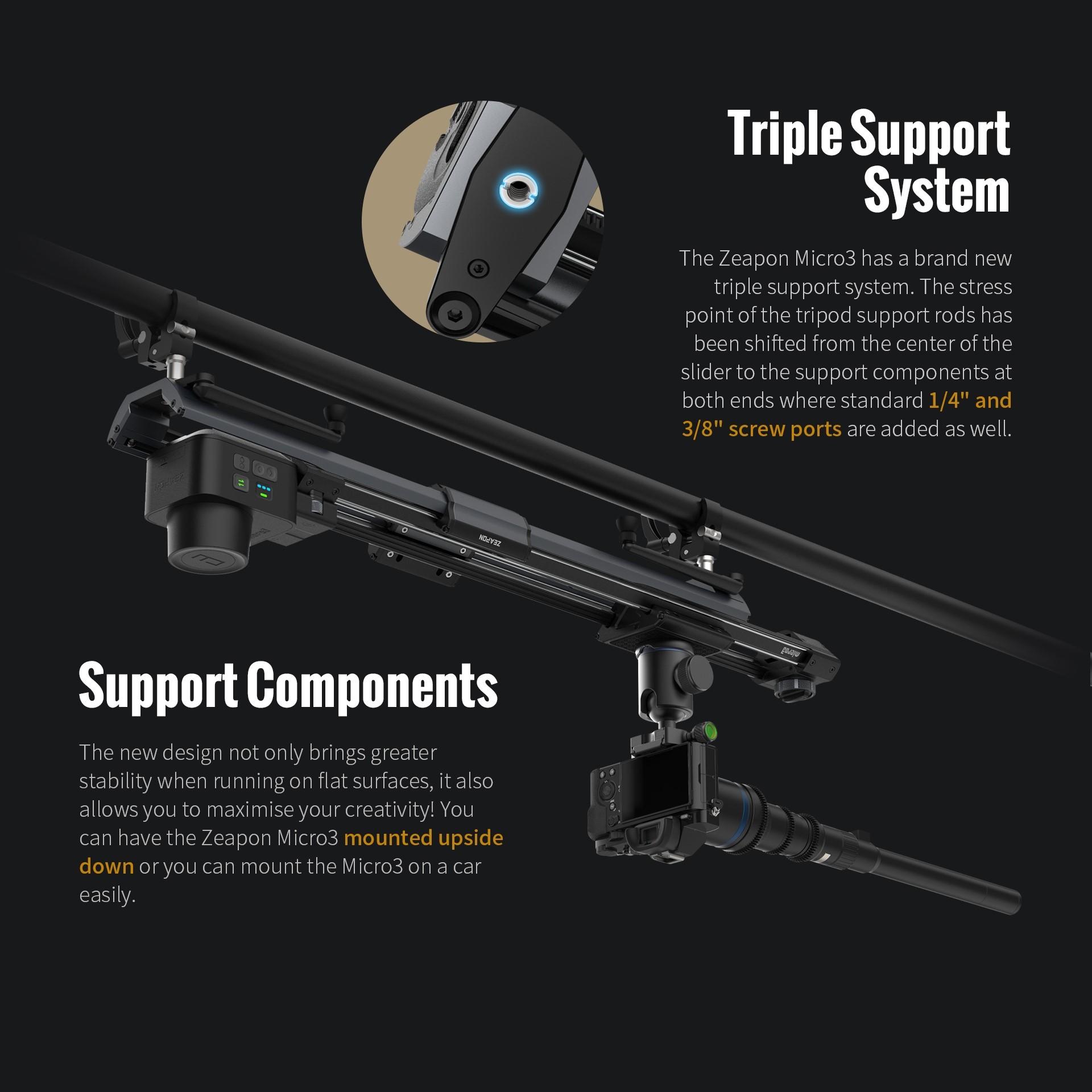 ZEAPON Micro 3 E500 E700 E1000 - Camera Slider Rail 리뷰 및 가격
