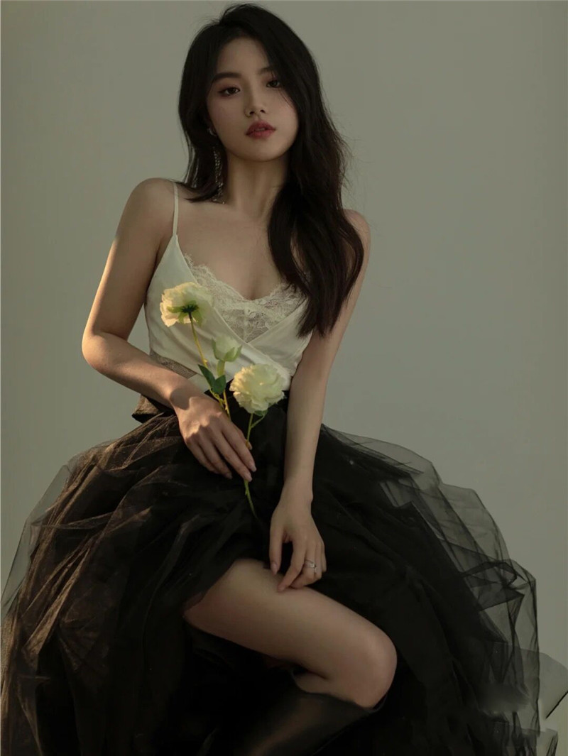 블랙 엔젤 레이스 사진 촬영 의상 일본 스타일 스튜디오 - Photography Year 리뷰 및 가격