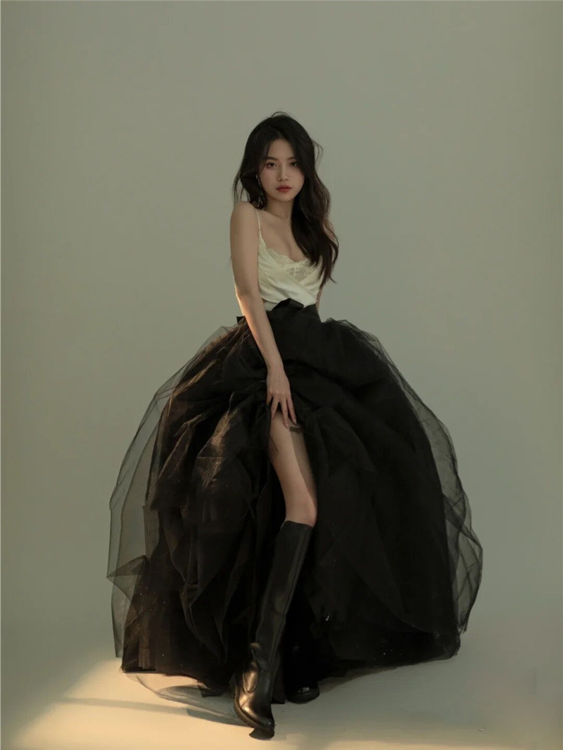블랙 엔젤 레이스 사진 촬영 의상 일본 스타일 스튜디오 - Photography Year 리뷰 및 가격